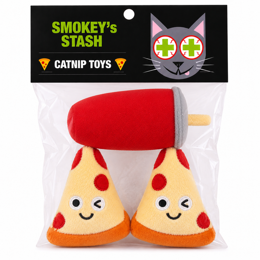 2 Pizza Slices and a Drink! Catnip filled Cat Toys
